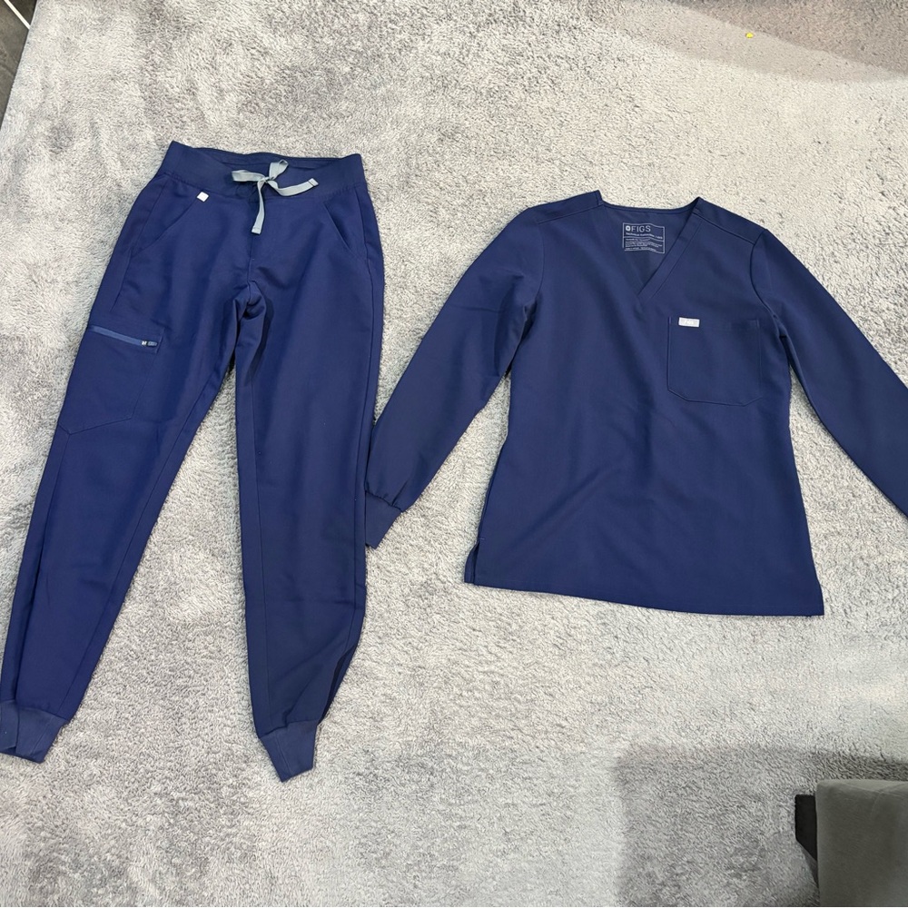 XXS FIGS Navy Blue Scrub Set